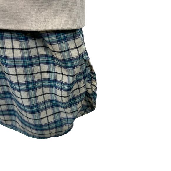 MONROW Layered Look Terry cloth with Button down shirt round hem Dress Size S - Picture 4 of 8